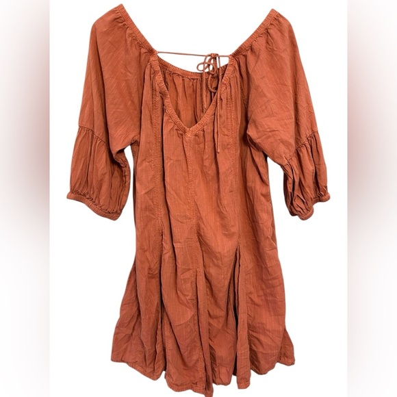 Daily Practice Anthropologie‎ Women’s Mollie Tunic Dress Terracotta Size Large - Picture 2 of 5